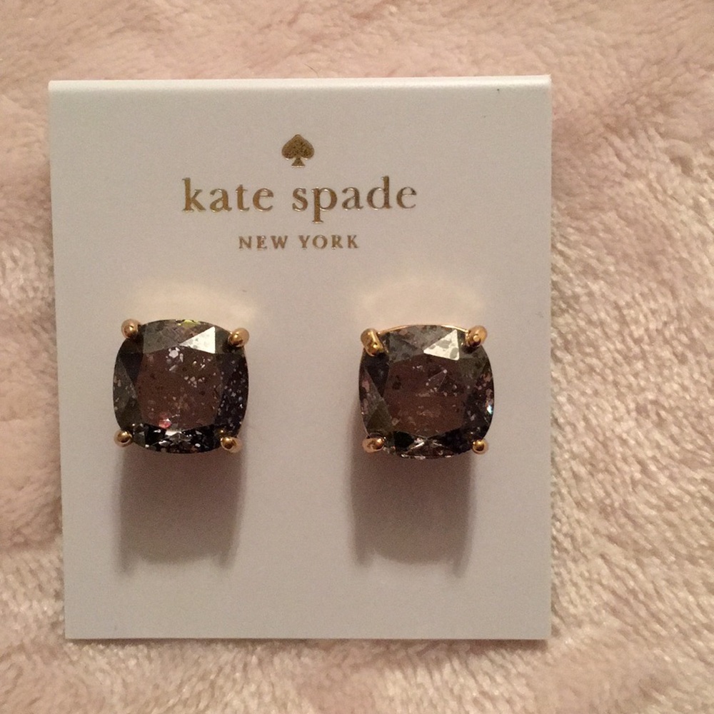 Kate Spade Black patina speckled earrings